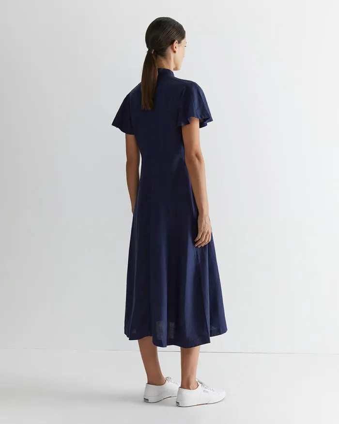 Sportscraft Faye Fit And Flare Midi Dress Navy Women Dresses