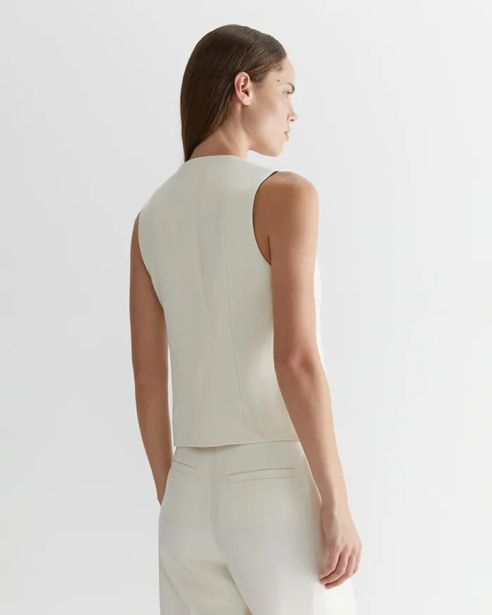 Sportscraft Frankie Twill Vest Winter White Women Jackets and Vests