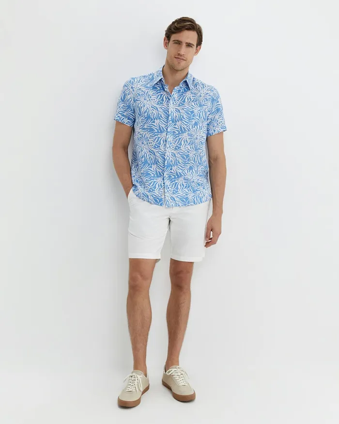 Sportscraft Hogan Short Sleeve Shirt Blue Multi Men Shirts