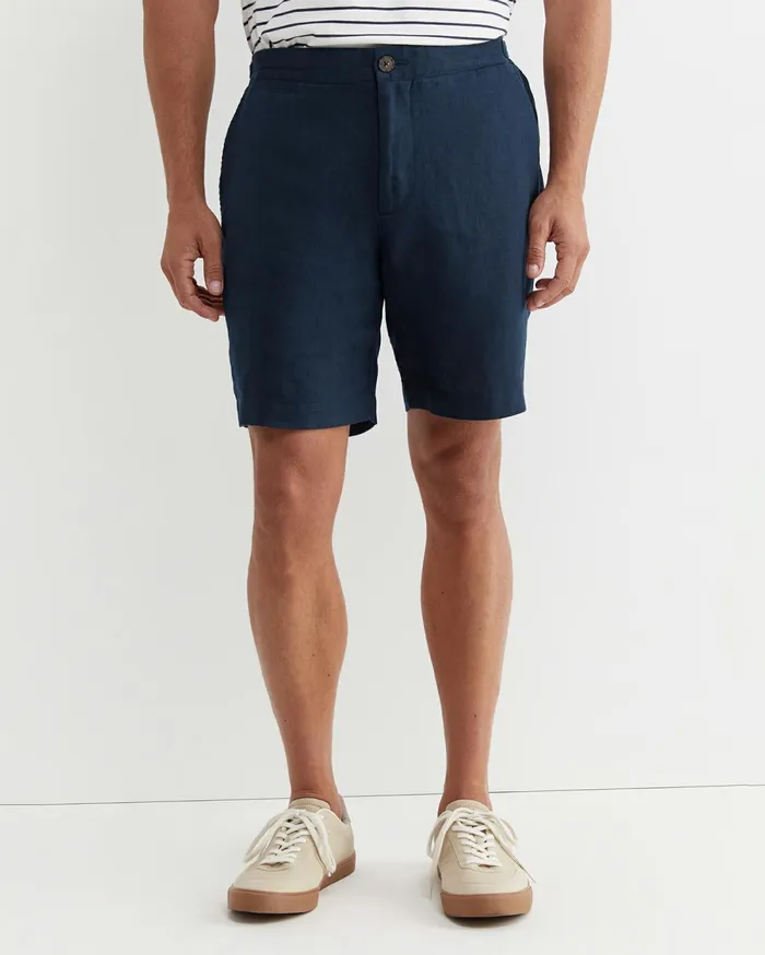 Sportscraft Holland Linen Short Navy Men Shorts