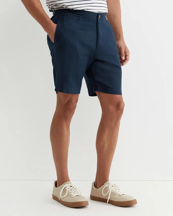 Sportscraft Holland Linen Short Navy Men Shorts