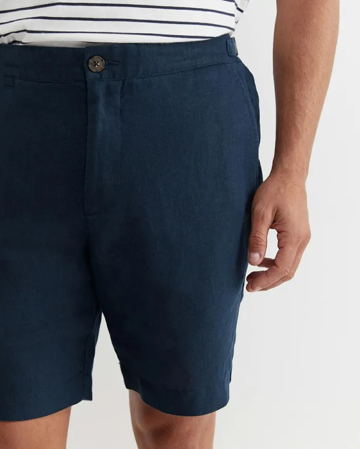 Sportscraft Holland Linen Short Navy Men Shorts