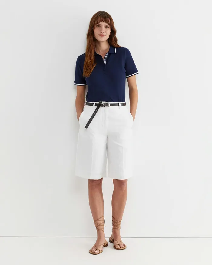 Sportscraft Jodie Pique Polo Navy Women Tops and Tees