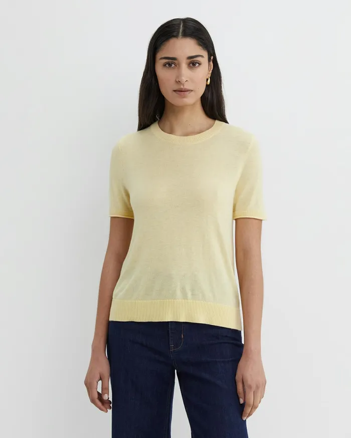 Sportscraft Laurina Knit Tee Yellow Women Tops and Tees