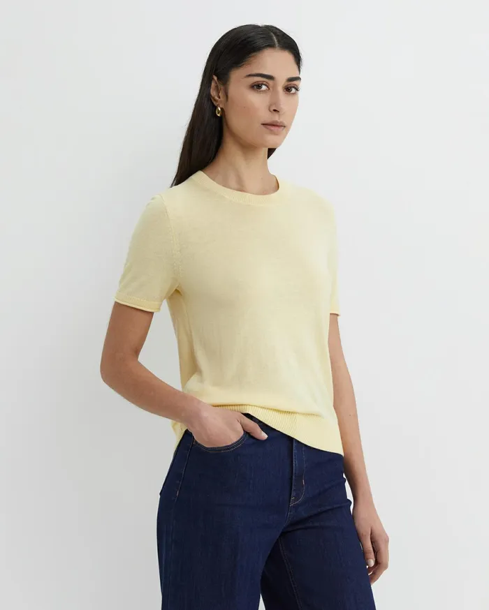 Sportscraft Laurina Knit Tee Yellow Women Tops and Tees