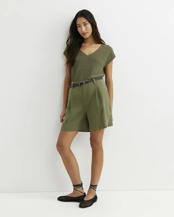 Sportscraft Luisa VNeck Knit Top Khaki Women Tops and Tees