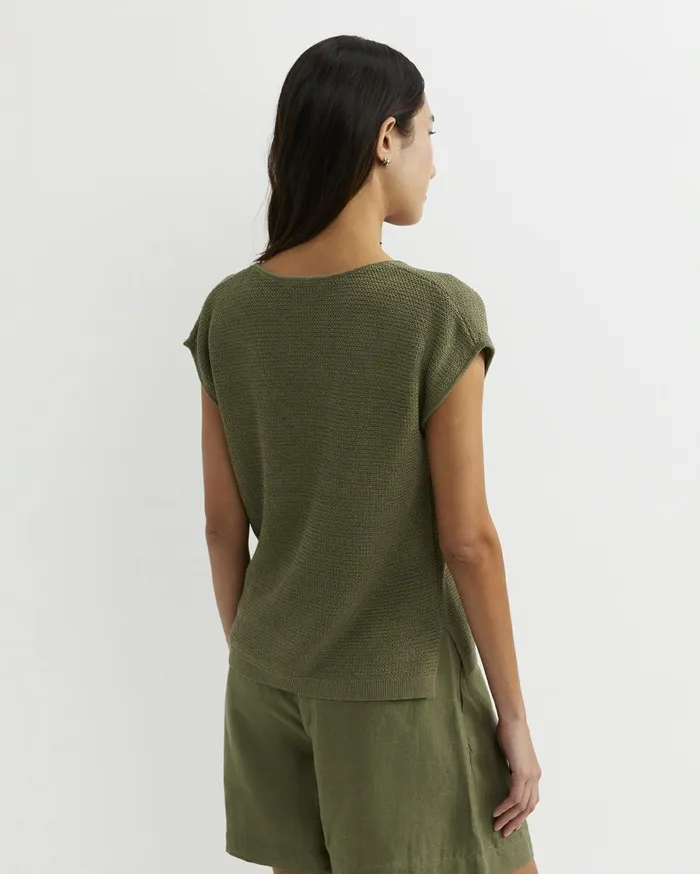 Sportscraft Luisa VNeck Knit Top Khaki Women Tops and Tees