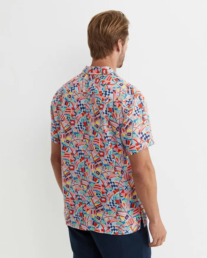 Sportscraft Mac Short Sleeve Liberty Cuban Shirt Multi Men Shirts