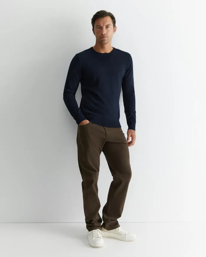 Sportscraft Merino Crew Neck Knit Navy Men Knitwear