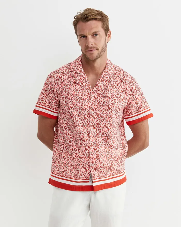 Sportscraft Oakley Short Sleeve Cuban Shirt Multi Men Shirts