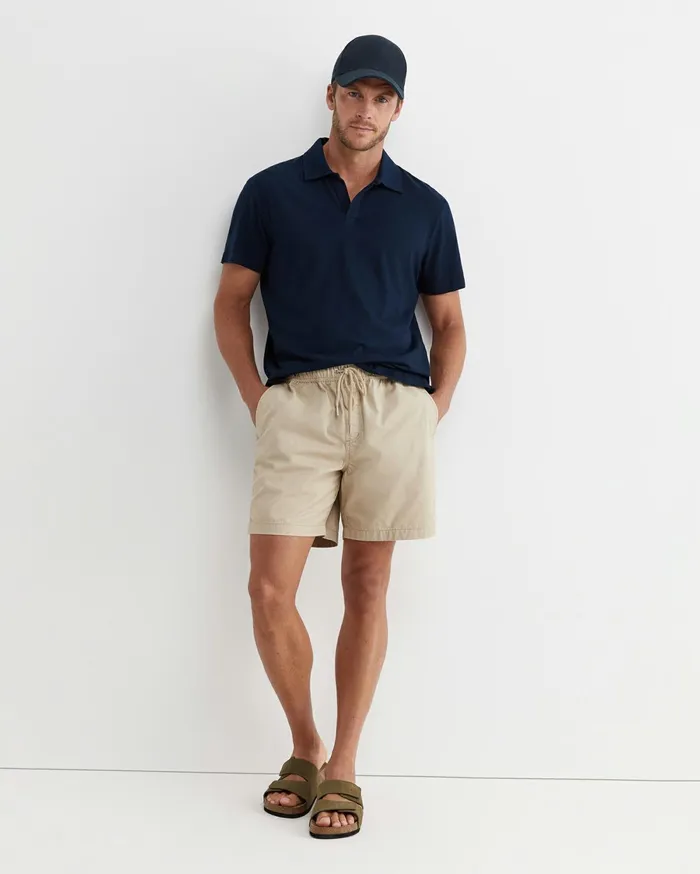 Sportscraft Osborne Linen Blend Polo Navy Men TShirts and Polos