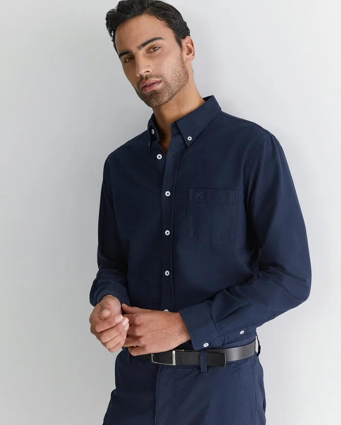 Sportscraft Oxford Long Sleeve Shirt Classic Navy Men Shirts