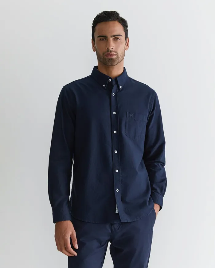 Sportscraft Oxford Long Sleeve Shirt Classic Navy Men Shirts