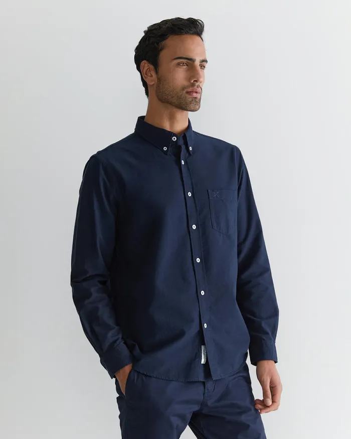 Sportscraft Oxford Long Sleeve Shirt Classic Navy Men Shirts