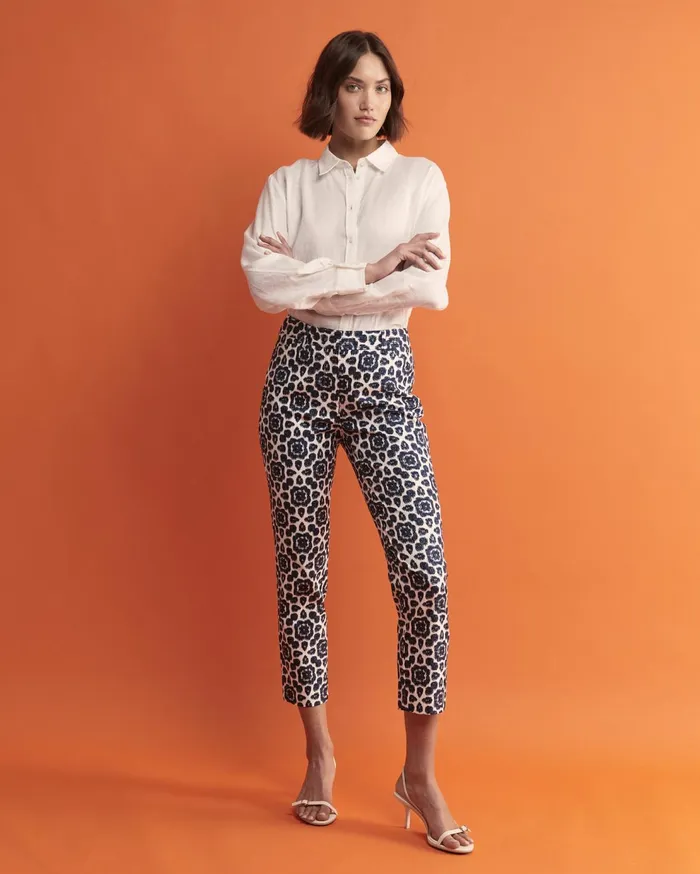 Sportscraft Perry Venus Capri Navywhite Women Pants
