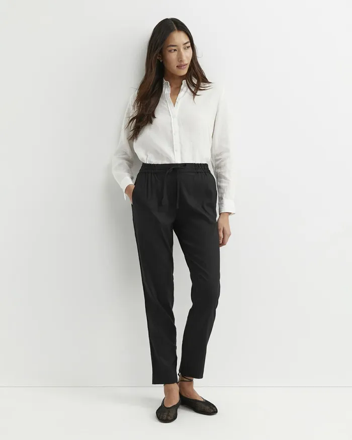 Sportscraft Rosa Bead Trim Linen Pant Black Women Pants