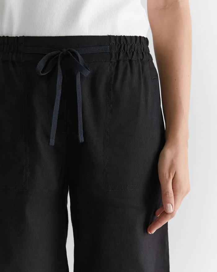 Sportscraft Rosa Linen Short Black Women Shorts