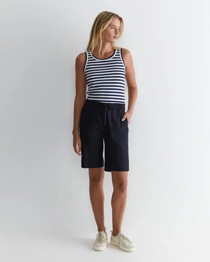 Sportscraft Rosa Linen Short Classic Navy Women Shorts