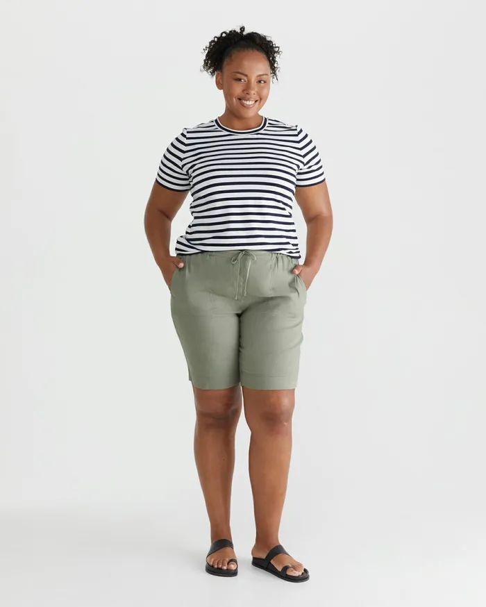 Sportscraft Rosa Linen Short Khaki Women Shorts
