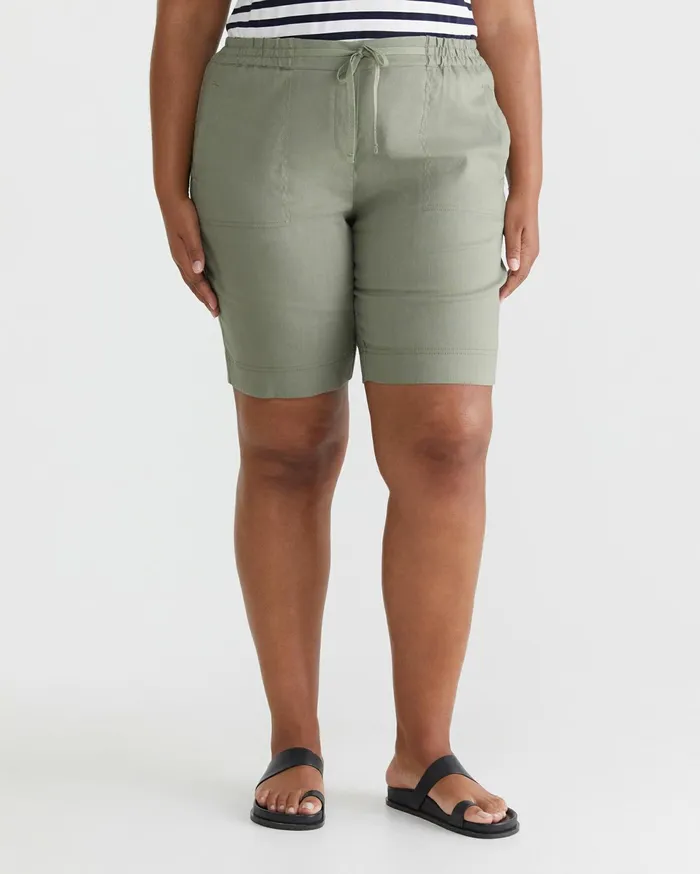 Sportscraft Rosa Linen Short Khaki Women Shorts