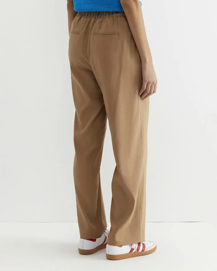 Sportscraft Rosa Wide Leg Linen Pant Tan Women Pants
