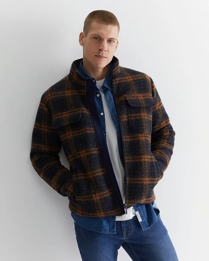 Sportscraft Salford Check Wool Blend Jacket Check Men Jackets and Blazers