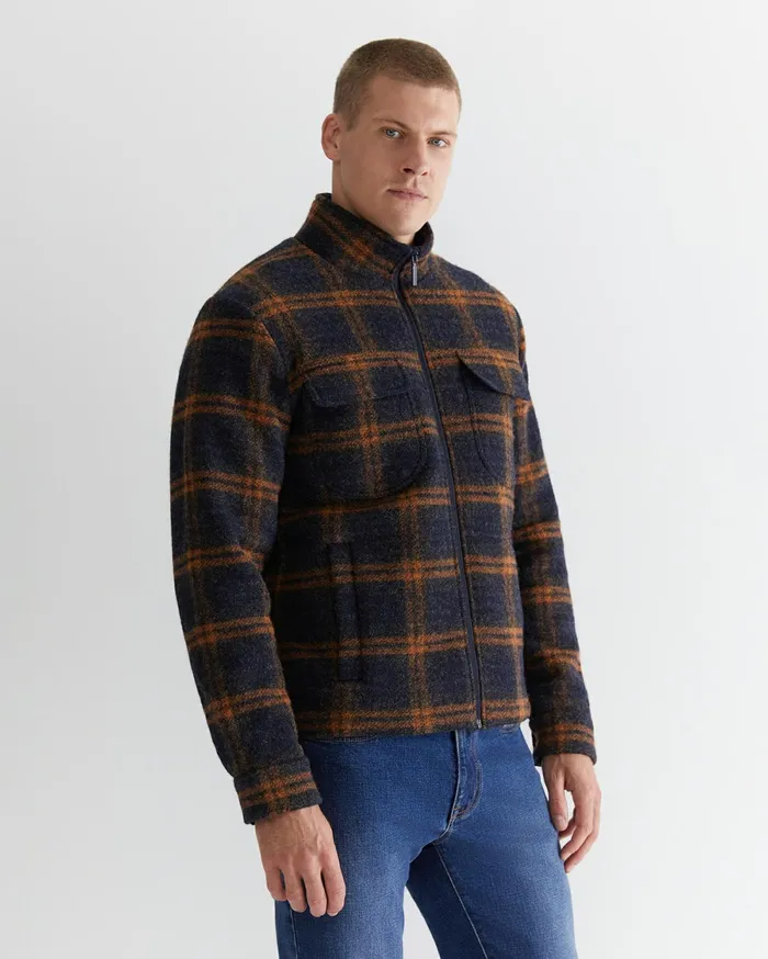 Sportscraft Salford Check Wool Blend Jacket Check Men Jackets and Blazers