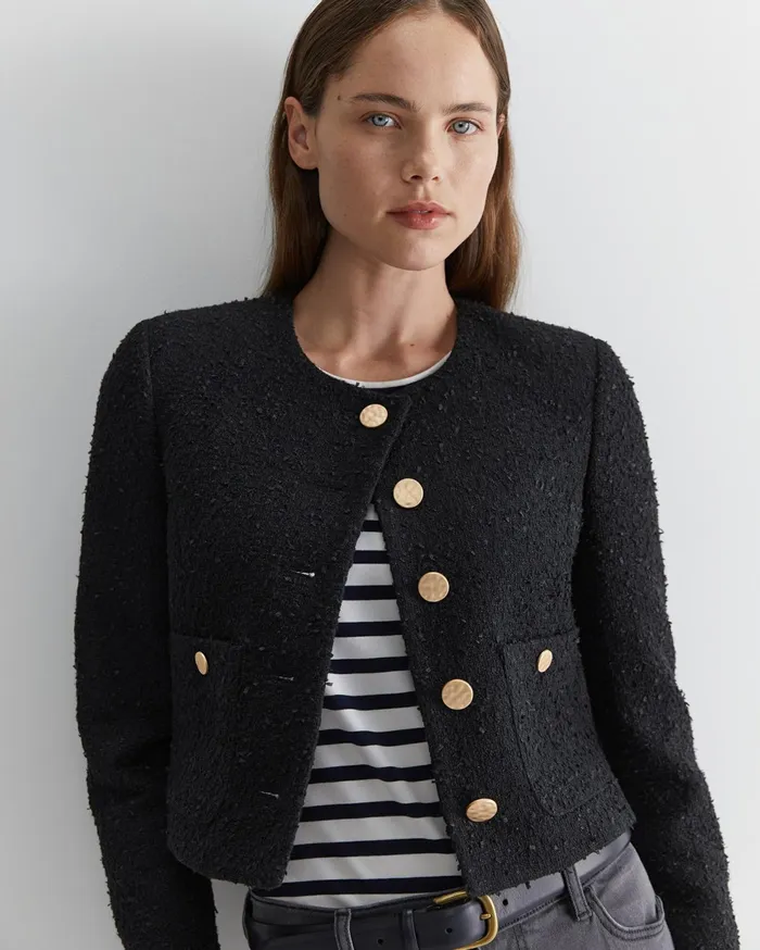 Sportscraft Samah Boucle Jacket Black Women Jackets and Vests