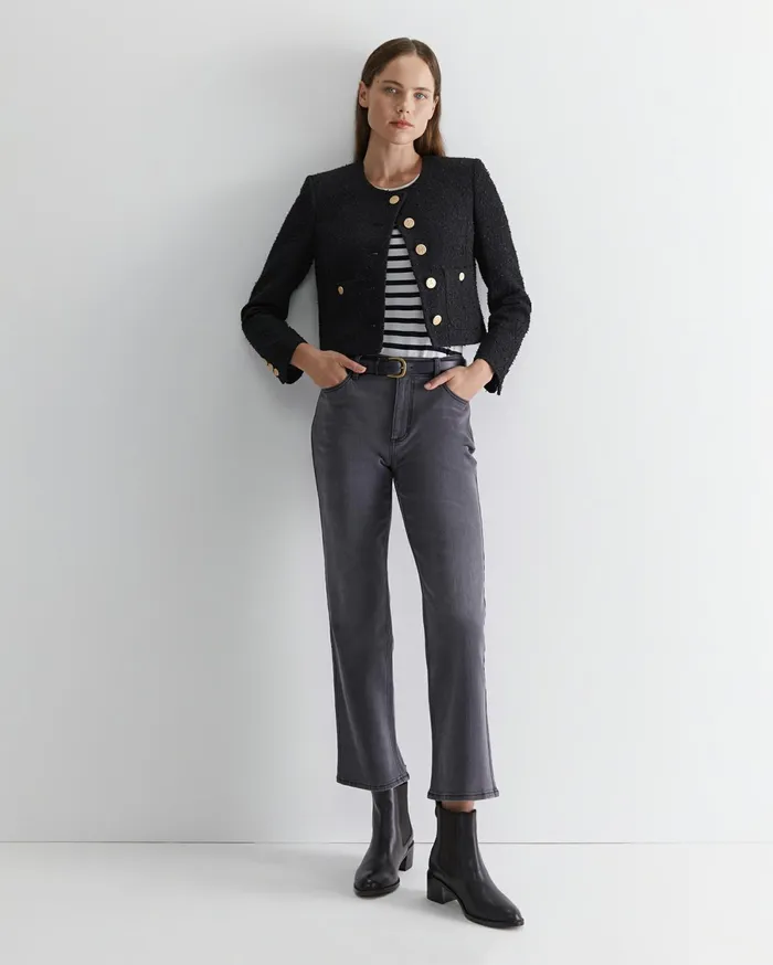 Sportscraft Samah Boucle Jacket Black Women Jackets and Vests