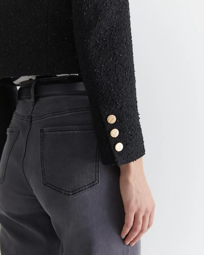 Sportscraft Samah Boucle Jacket Black Women Jackets and Vests