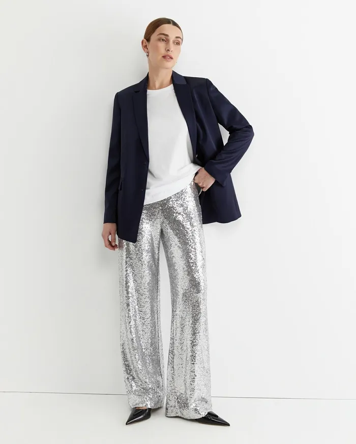 Sportscraft Sequin Pant Silver Women Pants