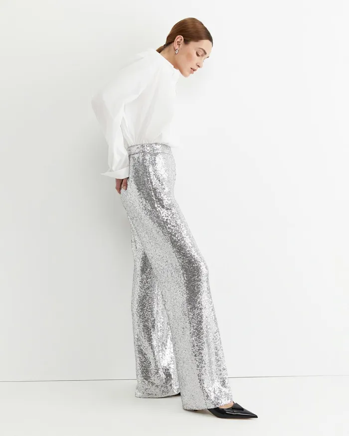 Sportscraft Sequin Pant Silver Women Pants