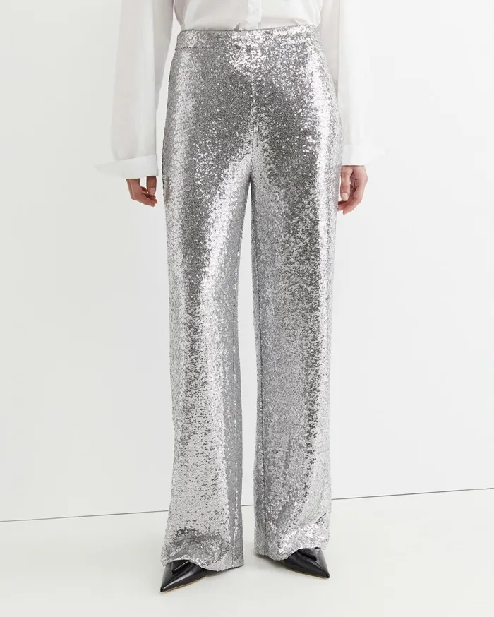 Sportscraft Sequin Pant Silver Women Pants