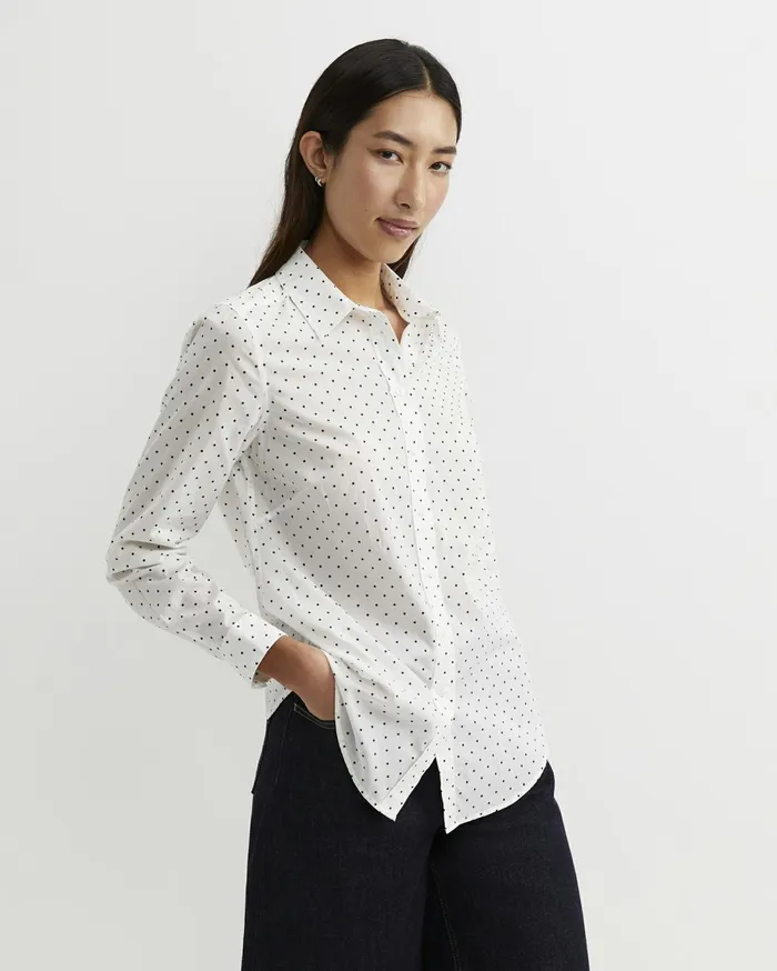 Sportscraft Spot Long Sleeve Lily Voile Shirt Whitenavy Women Shirts