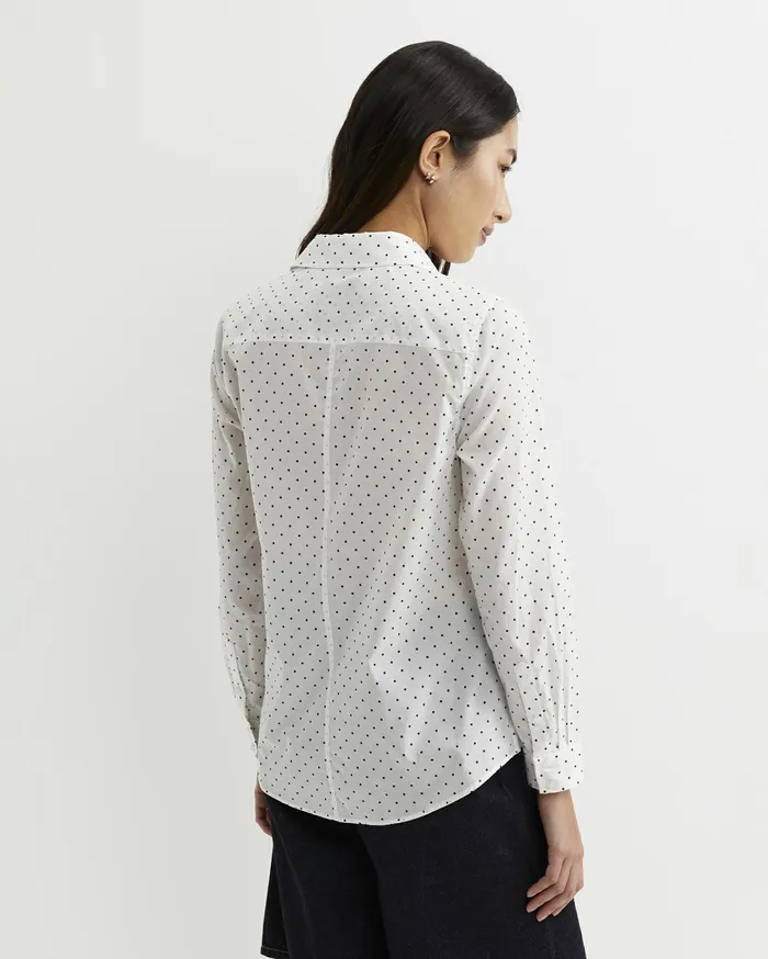 Sportscraft Spot Long Sleeve Lily Voile Shirt Whitenavy Women Shirts