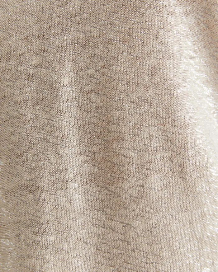 Sportscraft Tonia Foil Linen Tee Champagne Women Tops and Tees