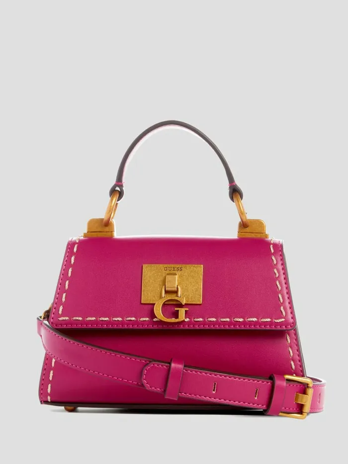 Stephi Mini FoldOver Crossbody Magenta Handbags GUESS Women