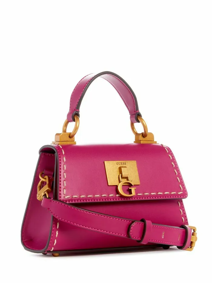 Stephi Mini FoldOver Crossbody Magenta Handbags GUESS Women Stephi Mini FoldOver Crossbody Magenta Handbags GUESS Women