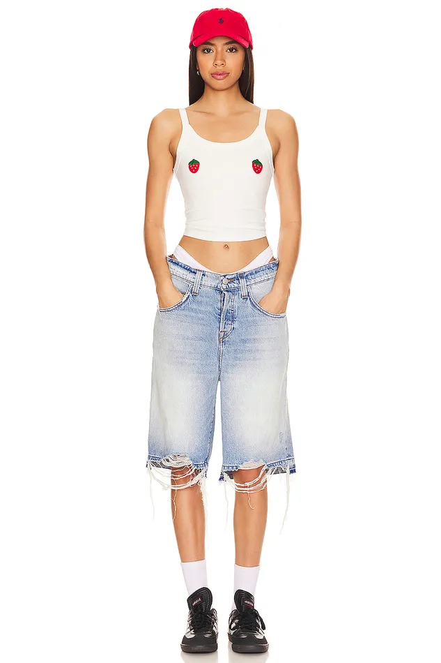 Strawberry Tank Top White Women Lovers and Friends Tops Strawberry Tank Top White Women Lovers and Friends Tops