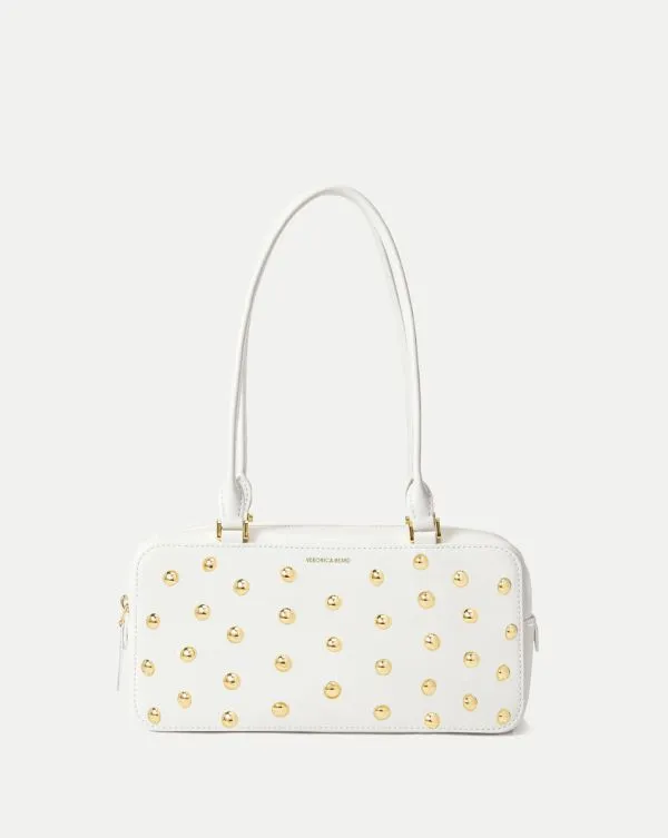 Studded Boxy Shoulder Bag Offwhiteandgold Women Veronica Beard Handbags