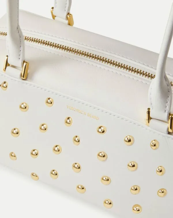 Studded Boxy Shoulder Bag Offwhiteandgold Women Veronica Beard Handbags Studded Boxy Shoulder Bag Offwhiteandgold Women Veronica Beard Handbags