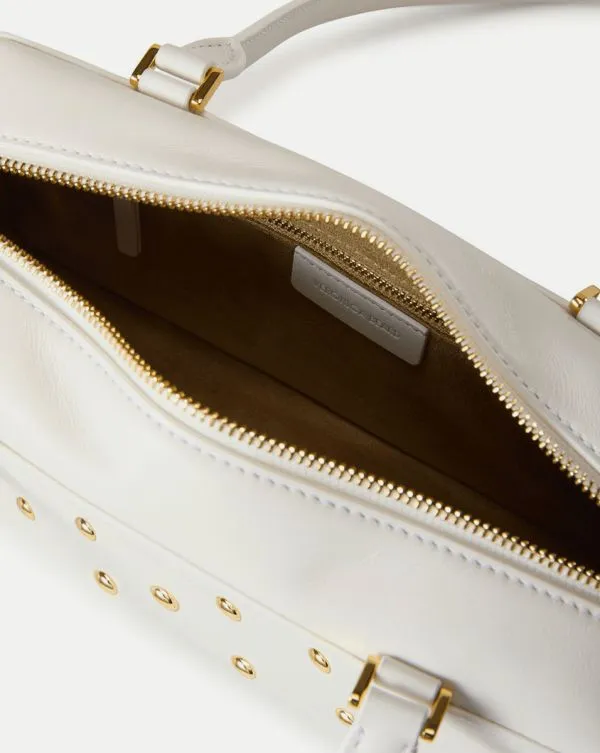 Studded Boxy Shoulder Bag Offwhiteandgold Women Veronica Beard Handbags Studded Boxy Shoulder Bag Offwhiteandgold Women Veronica Beard Handbags