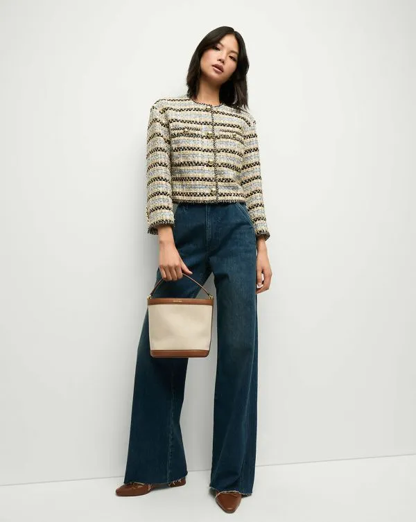 Sumira Metallic Tweed Jacket Blueandivory Women Veronica Beard Jackets and Outerwear Sumira Metallic Tweed Jacket Blueandivory Women Veronica Beard Jackets and Outerwear