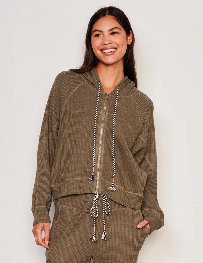 Sundry Clothing Jackets Women Women039s Seamed Zip Hoodie In Fern Fern