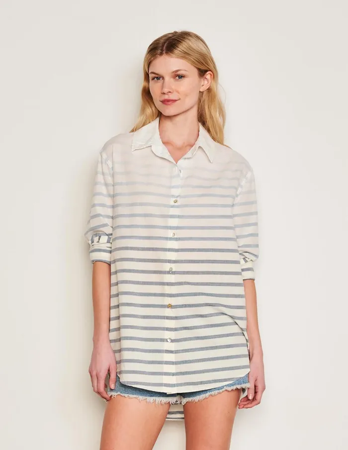 Sundry Clothing Shirting Women Women039s Changing Tide Stripe Classic Shirt In Deep Navy Deep Navy Sundry Clothing Shirting Women Women039s Changing Tide Stripe Classic Shirt In Deep Navy Deep Navy