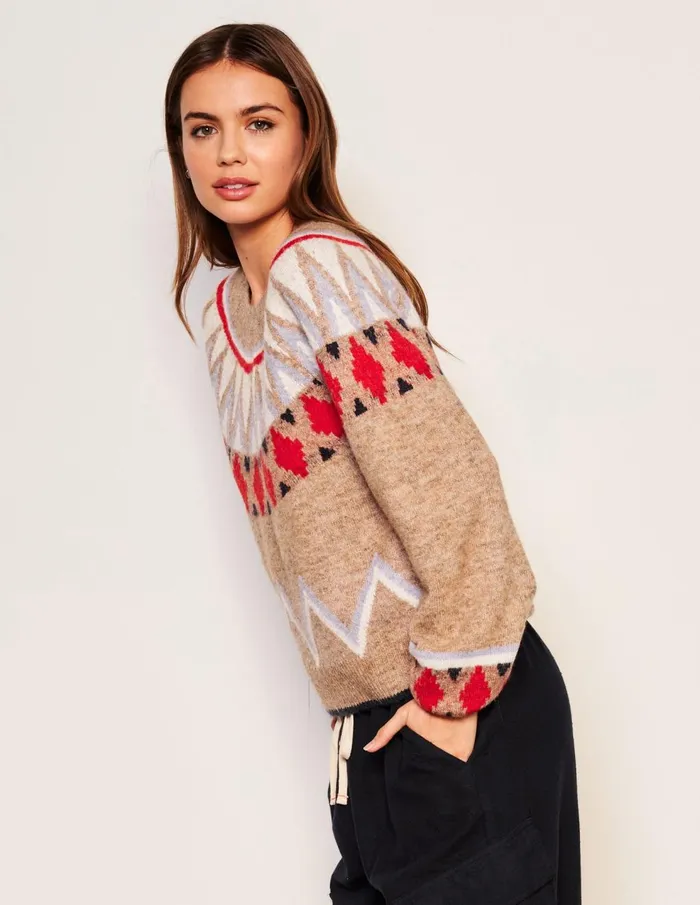 Sundry Clothing Sweaters Women Women039s Fairisle Sweater In Taupe Taupe Sundry Clothing Sweaters Women Women039s Fairisle Sweater In Taupe Taupe