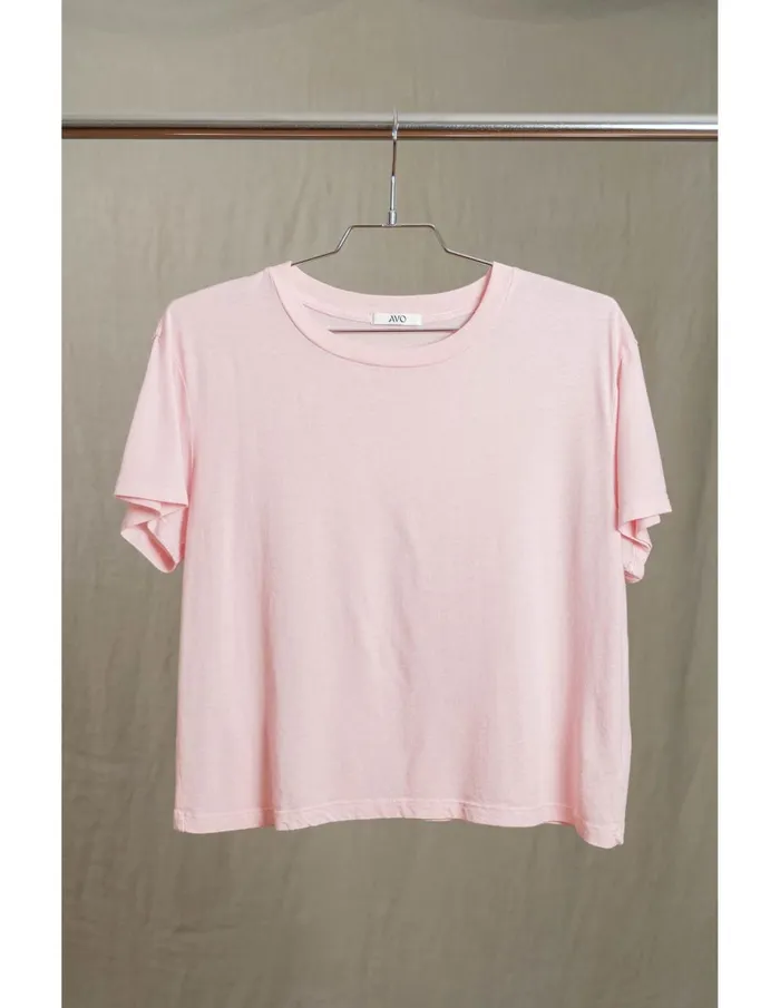 Sundry Clothing Tees Women Butter Soft Boxy Crop In Ballet Pink Ballet Pink