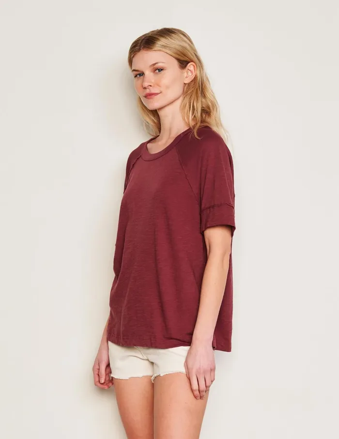 Sundry Clothing Tees Women Women039s Boyfriend Tee In Merlot Merlot Sundry Clothing Tees Women Women039s Boyfriend Tee In Merlot Merlot