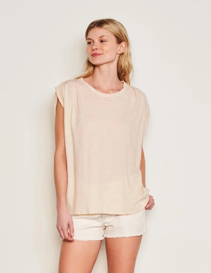 Sundry Clothing Tees Women Women039s Shirred Muscle Tee In Natural Ivory Natural Ivory Sundry Clothing Tees Women Women039s Shirred Muscle Tee In Natural Ivory Natural Ivory