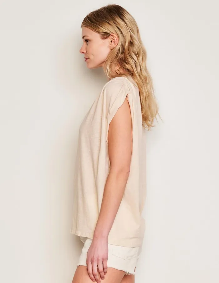 Sundry Clothing Tees Women Women039s Shirred Muscle Tee In Natural Ivory Natural Ivory Sundry Clothing Tees Women Women039s Shirred Muscle Tee In Natural Ivory Natural Ivory
